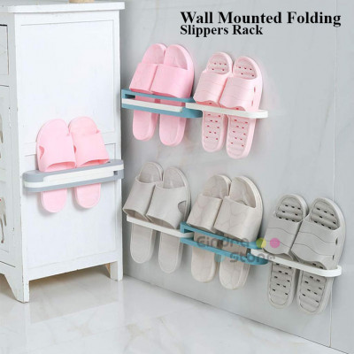 Wall Mounted Folding Slippers Rack